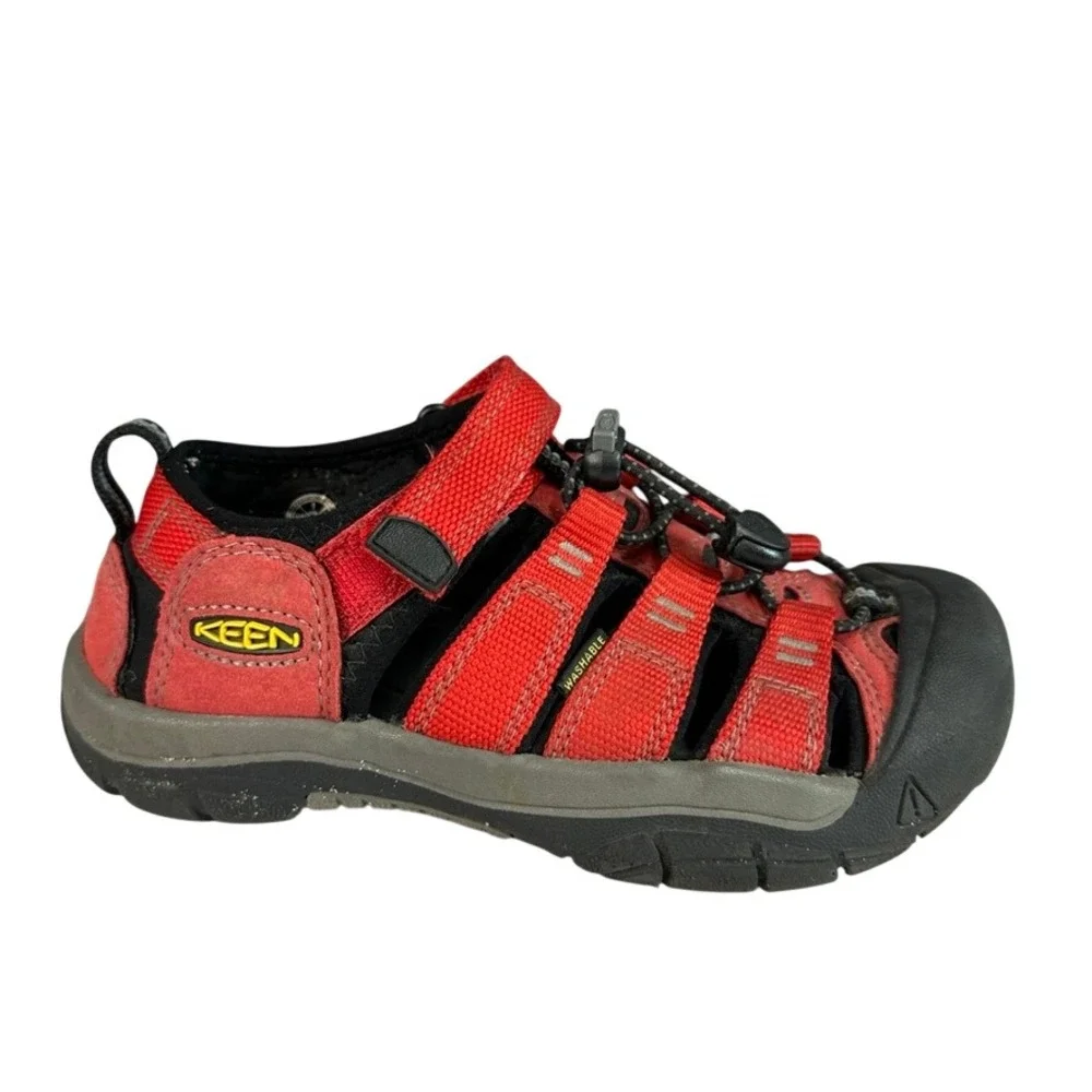 Keen Newport H2 Kids Red Black Waterproof Hiking Water Sandals Shoes Sz 1